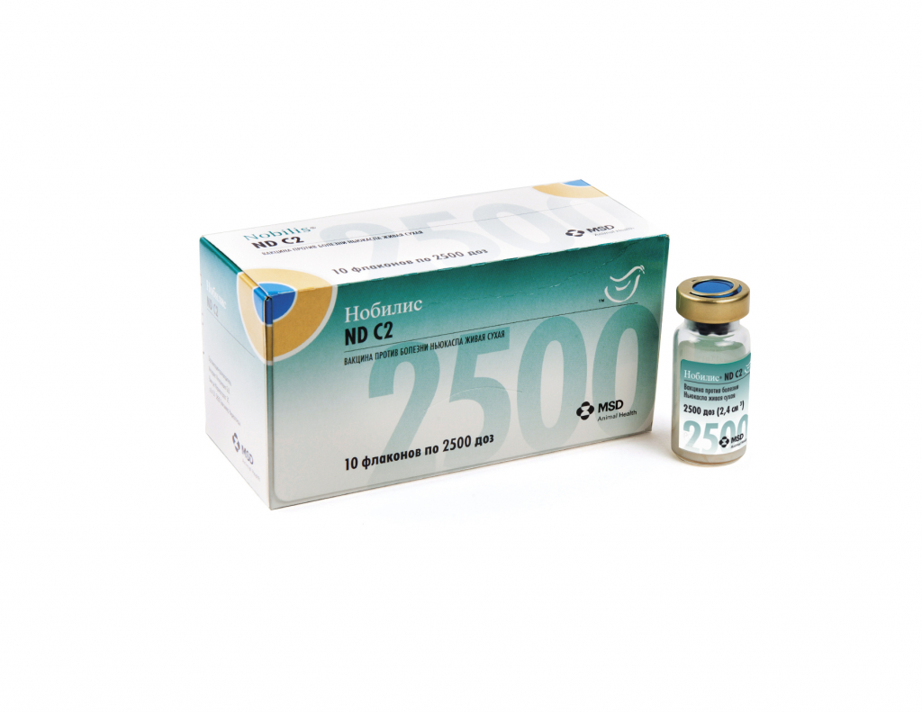 Вакцина Нобилис ND C2, 2500 доз №10 (упак.)