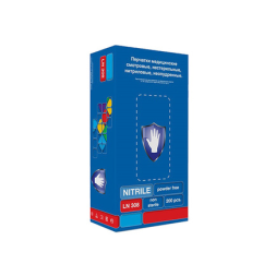 Перчатки Safe&Care смотровые нитриловые фиолетовые, M , 200шт, LN 308