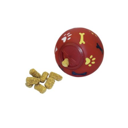 Игрушка для собак Мяч, красный, для лакомств, диам. 11 см, 84789, Кербл